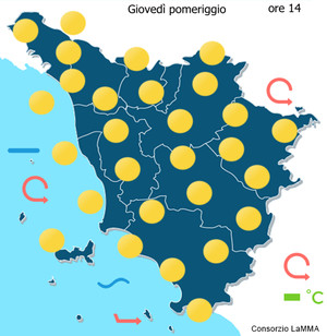 cielo domani pomeriggio