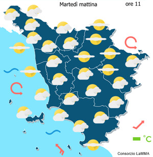 cielo dopodomani tarda mattina
