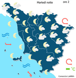 cielo dopodomani notte