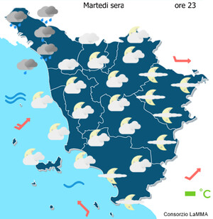 cielo dopodomani tarda sera