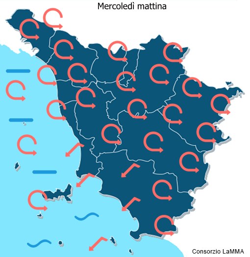 vento e mare oggi mattina