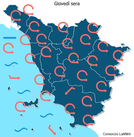 vento e mare domani tarda sera