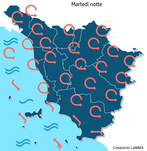 vento e mare dopodomani primo mattino