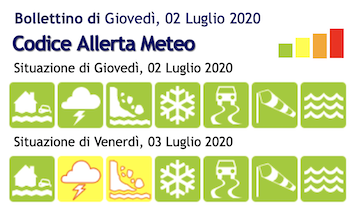 allerta 2 luglio 2020