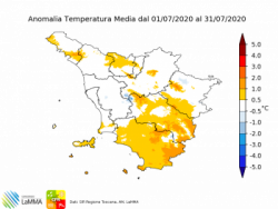 anomalia temperatura luglio 2020