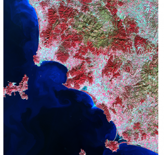 sentinel2 toscana falsi colori