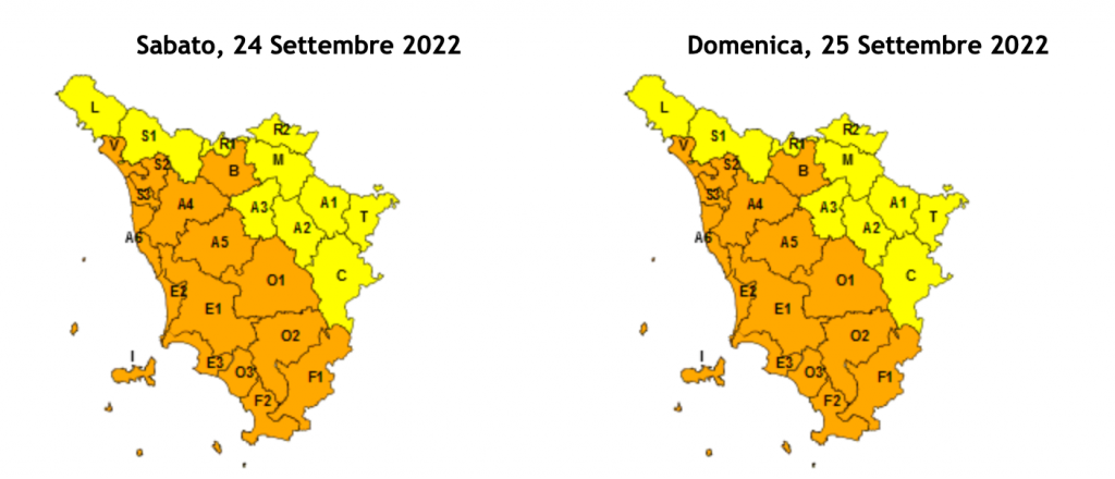 allerta arancione 24 settembre 22