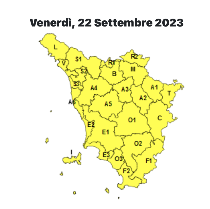 allerta giallaa 22 settembre 2023