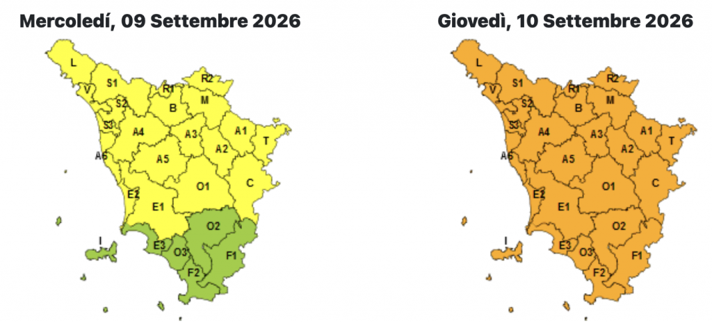 allerta temporali 10 settembre 