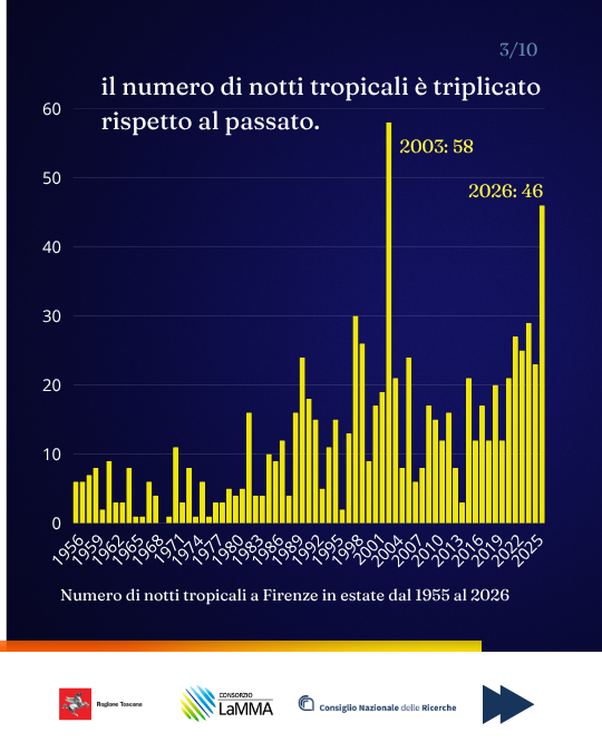 notti tropicali grafico