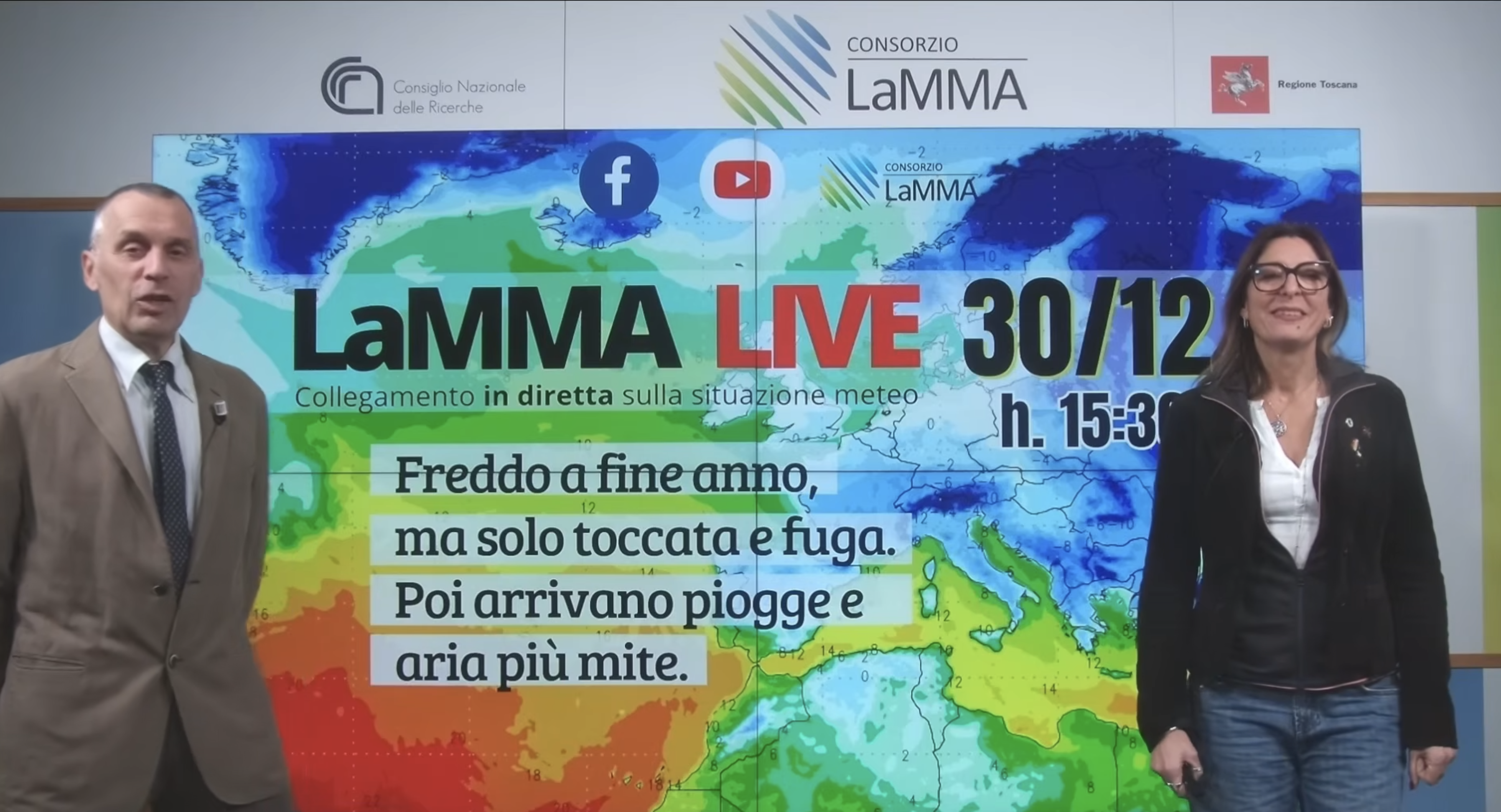 Tendenza meteo: freddo a fine anno. poi arrivano piogge e aria più mite.