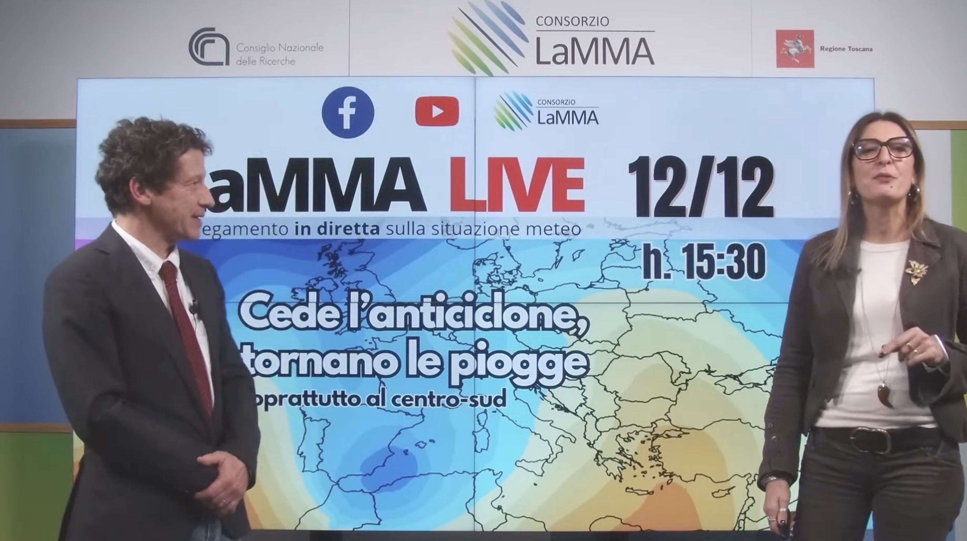 diretta meteo 12 dicembre 2025 