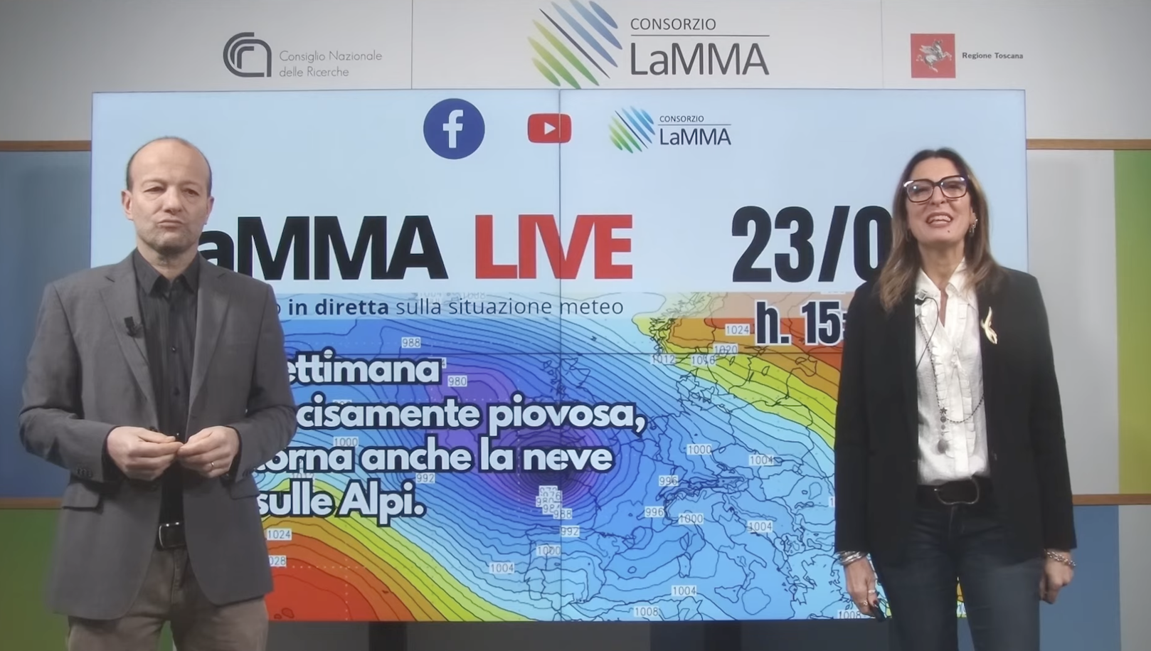 diretta meteo 23 gennaio 2026