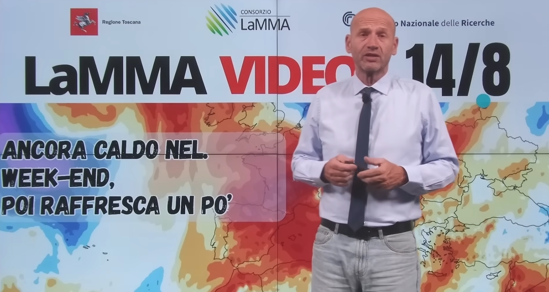  Previsione per la settimana. Il caldo si ridimensiona un po'