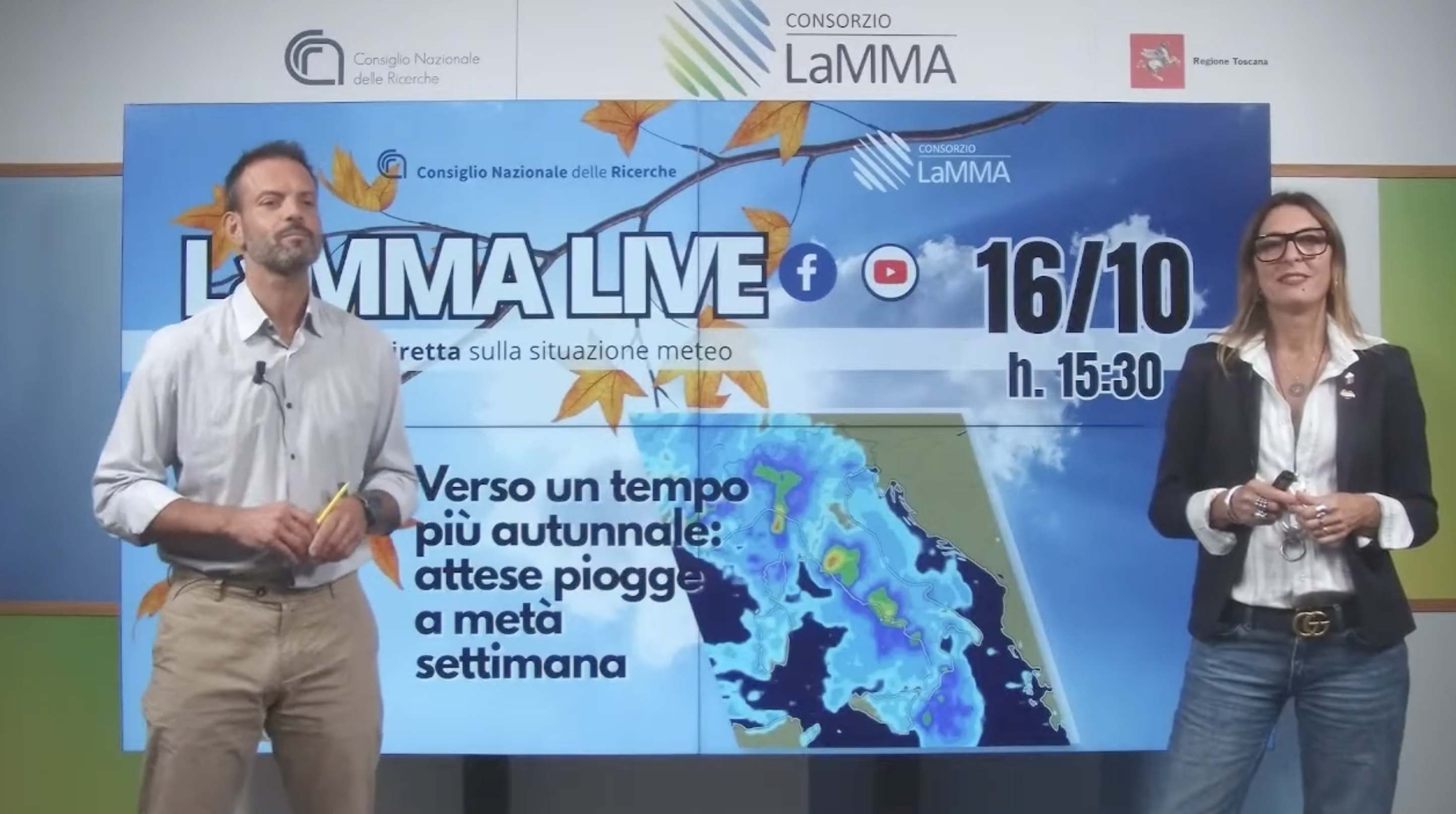 diretta meteo 16 ottobre 2026