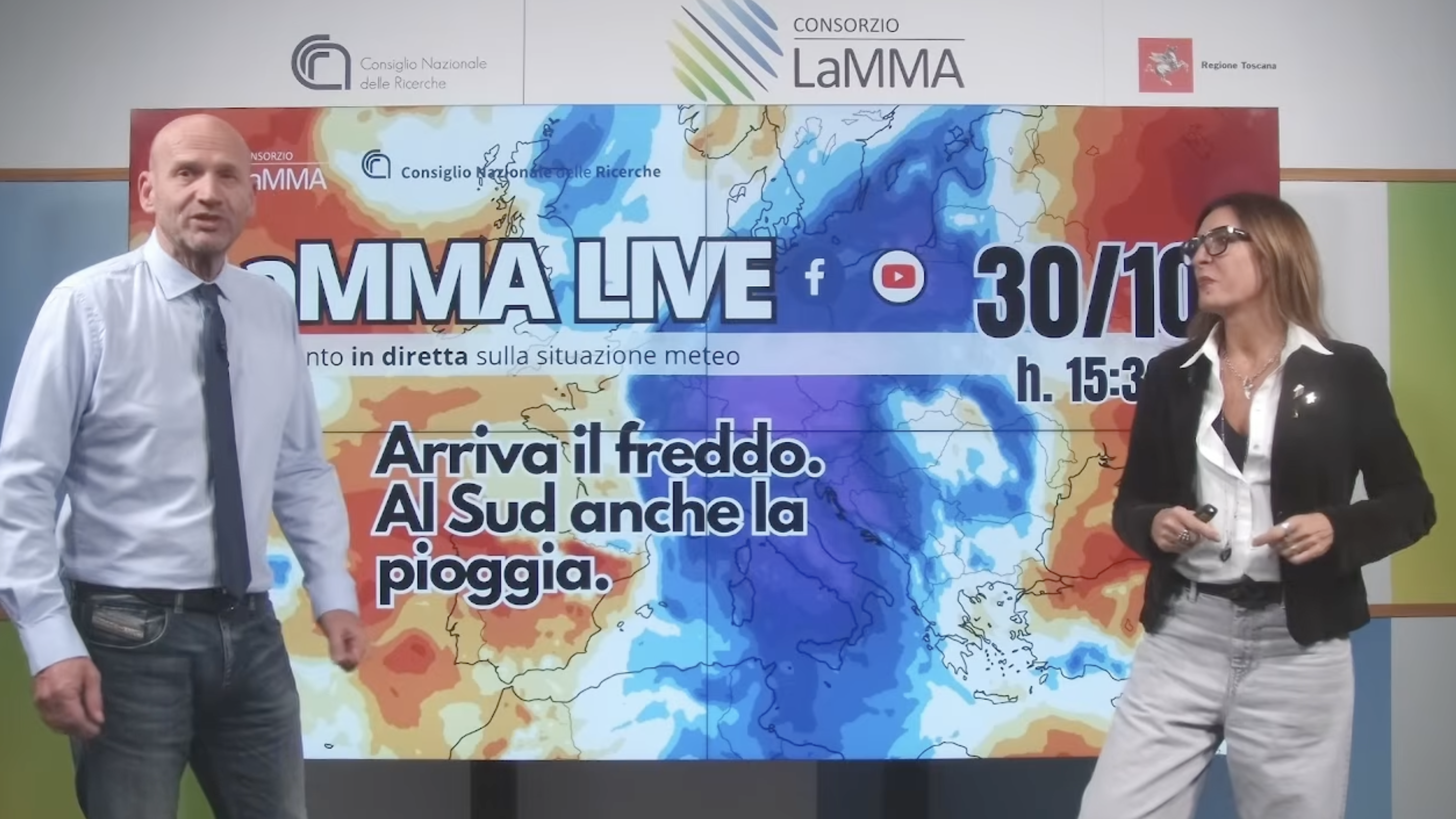 diretta meteo 30 ottobre 2026 
